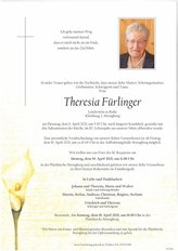 Theresia Frlinger, verstorben am 06. April 2021