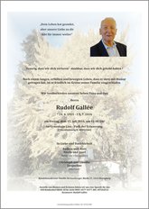 Rudolf Galle, verstorben am 09. Juli 2016