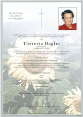 Theresia Hagler, verstorben am 14. Jnner 2017