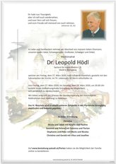 Dr. Leopold Hdl, verstorben am 27. Mrz 2020