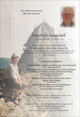 Friedrich Irauschek, verstorben am 05. Jnner 2019