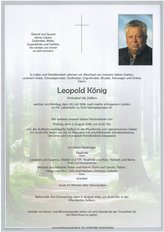 Leopold Knig, verstorben am 30. Juli 2018