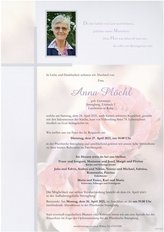Anna Plchl, verstorben am 24. April 2021