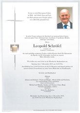 Leopold Schrfel, verstorben am 02. Dezember 2019