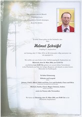 Helmut Schrfel, verstorben am 13. Mrz 2016