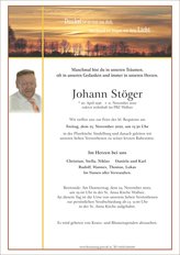 Johann Stger, verstorben am 11. November 2022