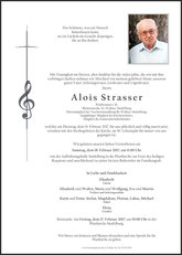 Alois Strasser, verstorben am 14. Februar 2017