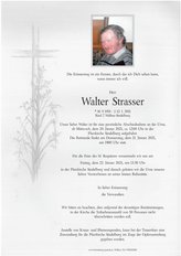 Walter Strasser, verstorben am 12. Jnner 2021