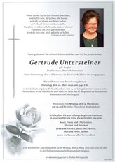 Gertrude Untersteiner, verstorben am 05. Mrz 2020