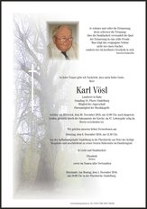 Karl Vsl, verstorben am 30. November 2016