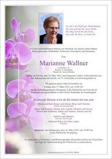 Marianne Wallner, verstorben am 10. Mrz 2023