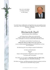 Heinrich Zarl, verstorben am 25. Mrz 2016