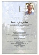 Franz Affengruber, verstorben am 18. Juli 2024