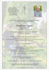 Siegfried Aigner, verstorben am 13. August 2022