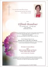 Elfriede Brandtner, verstorben am 19. März 2021