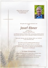 Josef Ebner, verstorben am 25. Oktober 2023
