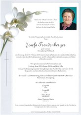 Josefa Freudenberger, verstorben am 17. Februar 2019