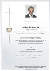 Stefan Golnstorfer, verstorben am 18. August 2016