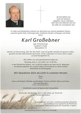 Karl Groebner, verstorben am 30. Mai 2024