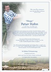 Peter Hahn, verstorben am 26. M�rz 2026