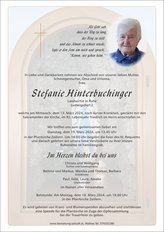 Stefanie Hinterbuchinger, verstorben am 13. Mrz 2024