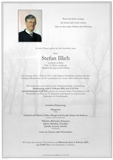 Stefan Illich, verstorben am 01. Februar 2015