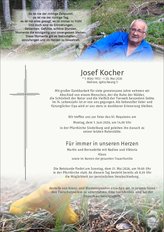 Josef Kocher, verstorben am 20. Mai 2026