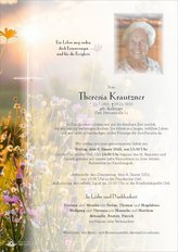 Theresia Krautzner, verstorben am 29. Dezember 2025