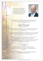 Josef Kreuzer, verstorben am 12. Dezember 2016
