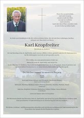 Karl Kropfreiter, verstorben am 13. April 2025