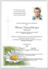 Maria Latzelsberger, verstorben am 11. Mai 2019