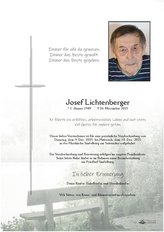Josef Lichtenberger, verstorben am 26. November 2025