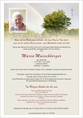 Maria Maischberger, verstorben am 24. Februar 2023