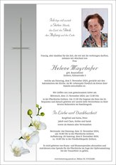 Helene Mayrhofer, verstorben am 05. November 2024