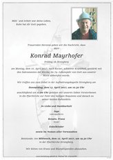 Konrad Mayrhofer, verstorben am 10. April 2017