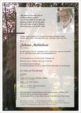 Johann Mhlehner, verstorben am 29. September 2025