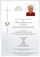 Anna Obermaier, verstorben am 14. Dezember 2019