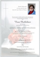 Rosa Pachlehner, verstorben am 27. September 2014