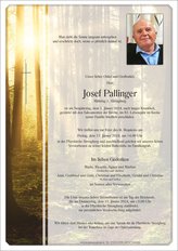 Josef Pallinger, verstorben am 01. Jnner 2024