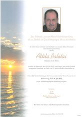 Attila Palotai, verstorben am 20. Juli 2022