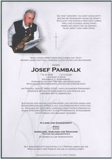 Josef Pambalk, verstorben am 27. März 2020