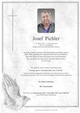 Josef Pichler, verstorben am 02. November 2015