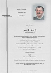 Josef Pösch, verstorben am 23. Jänner 2016