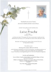 Luise Prucha, verstorben am 27. Dezember 2017