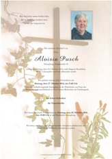 Aloisia Pusch, verstorben am 24. Oktober 2014
