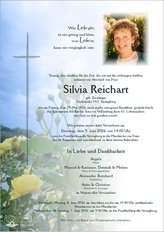 Silvia Reichart, verstorben am 30. Mai 2026