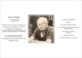 Johann Riegler, verstorben am 16. April 2022