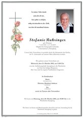 Stefanie Ruhringer, verstorben am 17. Oktober 2015