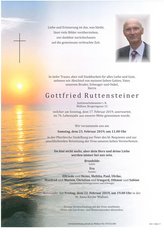 Gottfried Ruttensteiner, verstorben am 17. Februar 2019
