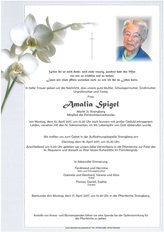 Amalia Spigel, verstorben am 10. April 2017
